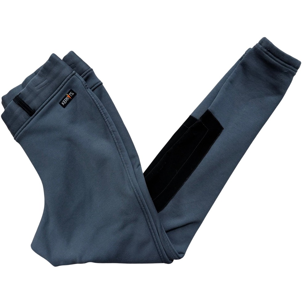 Kerrits Sit Tight Wind Pro Full Seat Riding Breeches Gray Fleece Lined Medium
